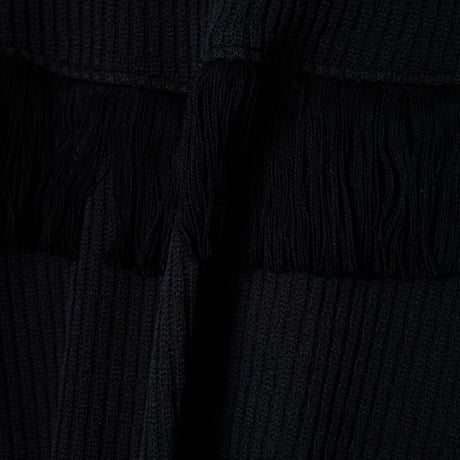 FRINGE CARDIGAN / black