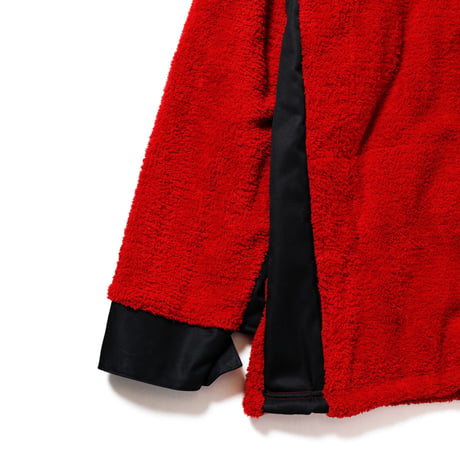 FLEECE HARRINGTON JACKET / red