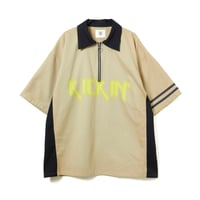HALF ZIP H/S SHIRT beige
