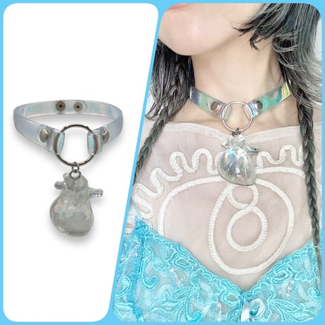 Heart clear Choker