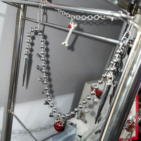 Heart pendant necklace / Ball chain
