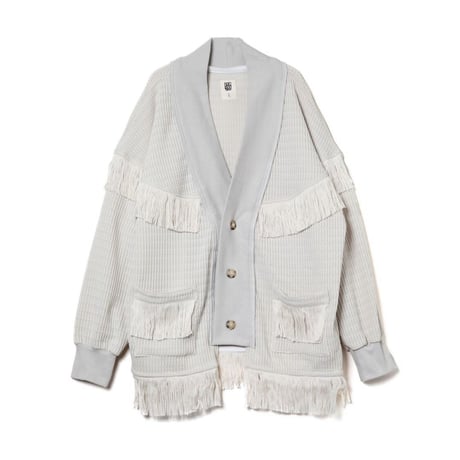 FRINGE CARDIGAN / white