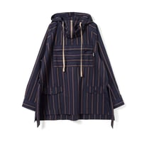 STRIPE SMOCK SHIRT / black