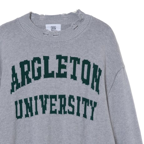 FAUX SWEATSHIRT KNIT / gray