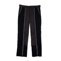 PANEL FRONT SLIT PANTS / charcoal
