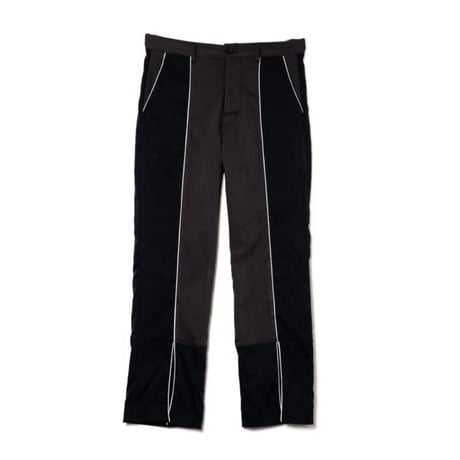 PANEL FRONT SLIT PANTS / charcoal
