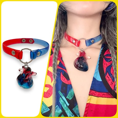 Heart clear Choker