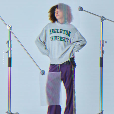 FAUX SWEATSHIRT KNIT / gray