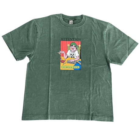 YUBISUKE CHUDOKU TEE (WASHED BODY) / GREEN