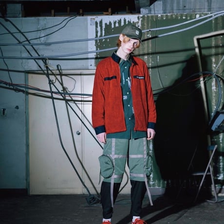 FLEECE HARRINGTON JACKET / red