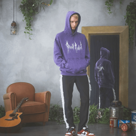 "TP" WASHED HOODIE / purple