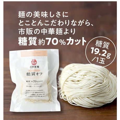 【糖質７０％オフ】製麺所が本気でつくったおいしい低糖質麺（８０ｇ）