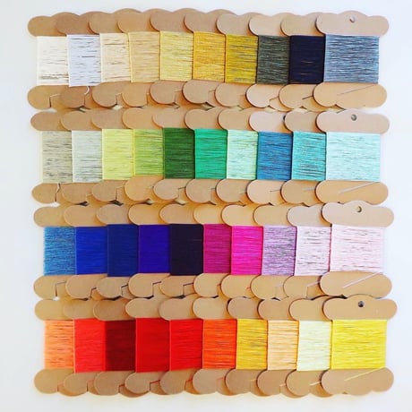 京都西陣の絹糸 <全40色・20m巻>  Japanese Silk String <20m 40colors>