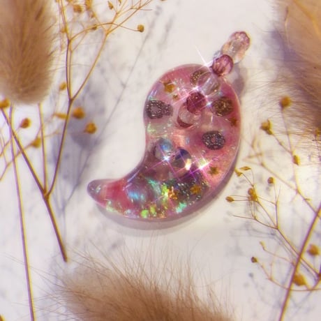 天使の靈氣入り！《勾玉（大）陰陽2個セット≫ 【紫色】三種の神器の