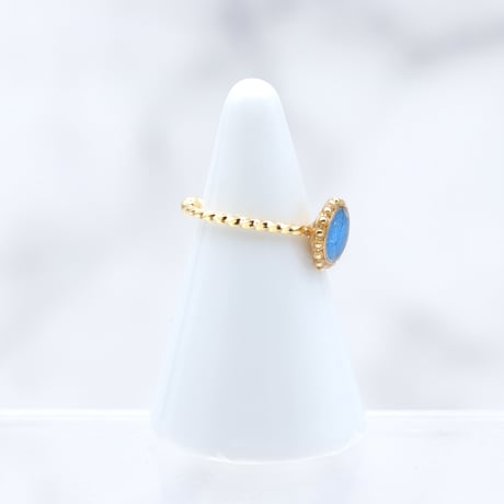 丸【美濃和紙の指輪】青｜color:gold
