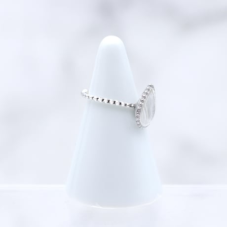 雫【美濃和紙の指輪】小倉紙｜silver