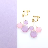 バブル【美濃和紙のイヤリング/ピアス】藤