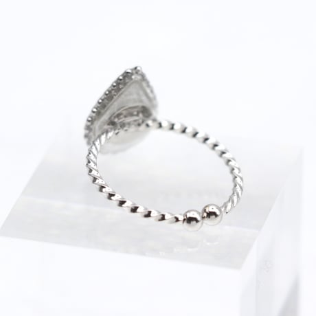 雫【美濃和紙の指輪】ターコイズブルー｜silver
