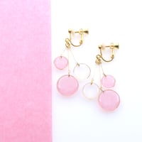 バブル【美濃和紙のイヤリング/ピアス】ピンク