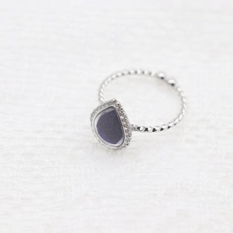 雫【美濃和紙の指輪】深紫｜silver