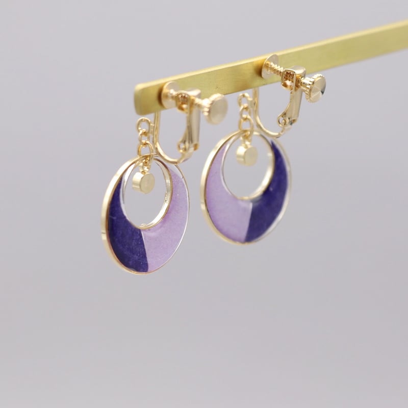 特選品‼️限定❣️希少品、高氷種儚い妖紫色18k中国結ピアス　鑑定書付き VBRA3161__XB 紫陽花 ピアス｜ピアス｜ヴァンドームブティック