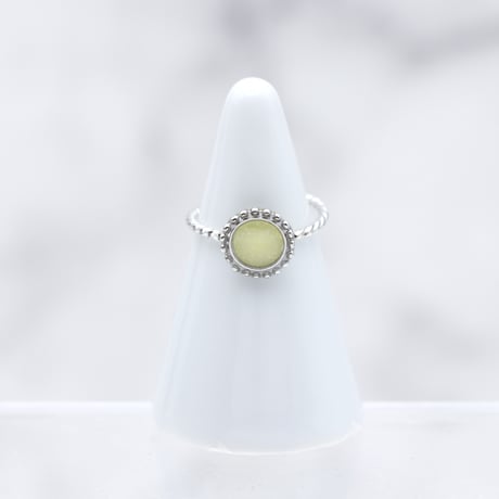 丸【美濃和紙の指輪】黄色｜color:silver