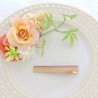和柄/ライン【美濃和紙のヘアクリップ】金蔦・藤