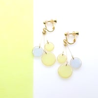 バブル【美濃和紙のイヤリング/ピアス】黄色