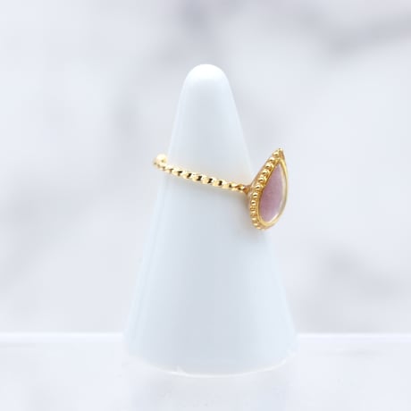 雫【美濃和紙の指輪】藤｜color:gold