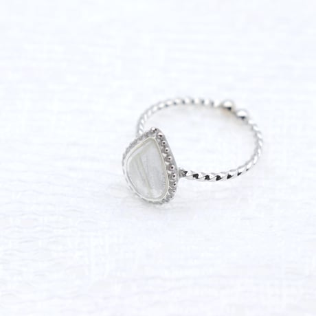 雫【美濃和紙の指輪】小倉紙｜silver