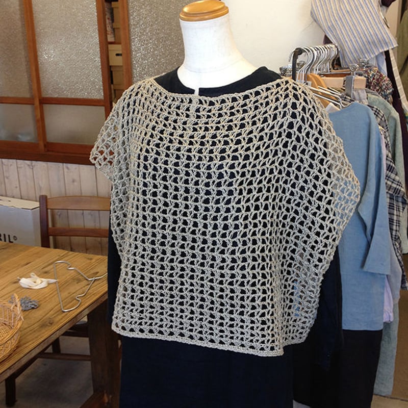 編み図】リネンのざっくりプルオーバー | sumirenoiro webshop