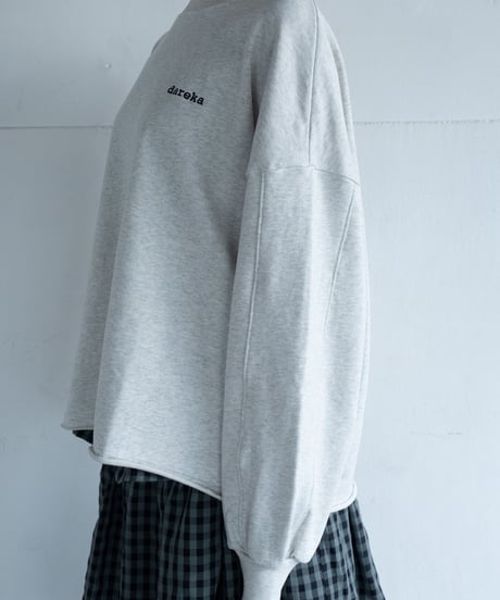 original leather patch sweat (over/gray)