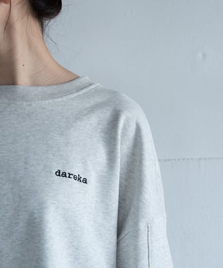 original leather patch sweat (over/gray)