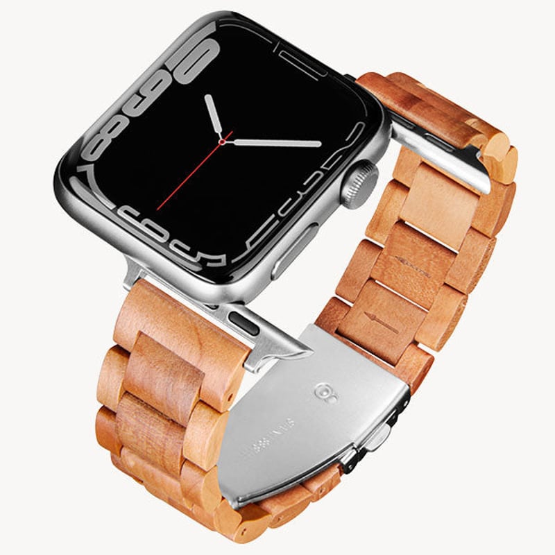 Apple Watch ストラップ マドリード 42/44/45/46ミリ | 木製腕時計ブラ