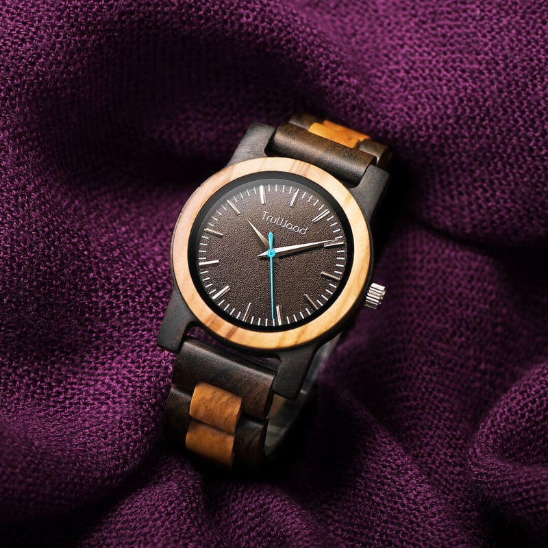 TruWood 自動巻き腕時計 ダークブラウン TruWood(トゥルーウッド)ブランド ハイブリッドギフトセット