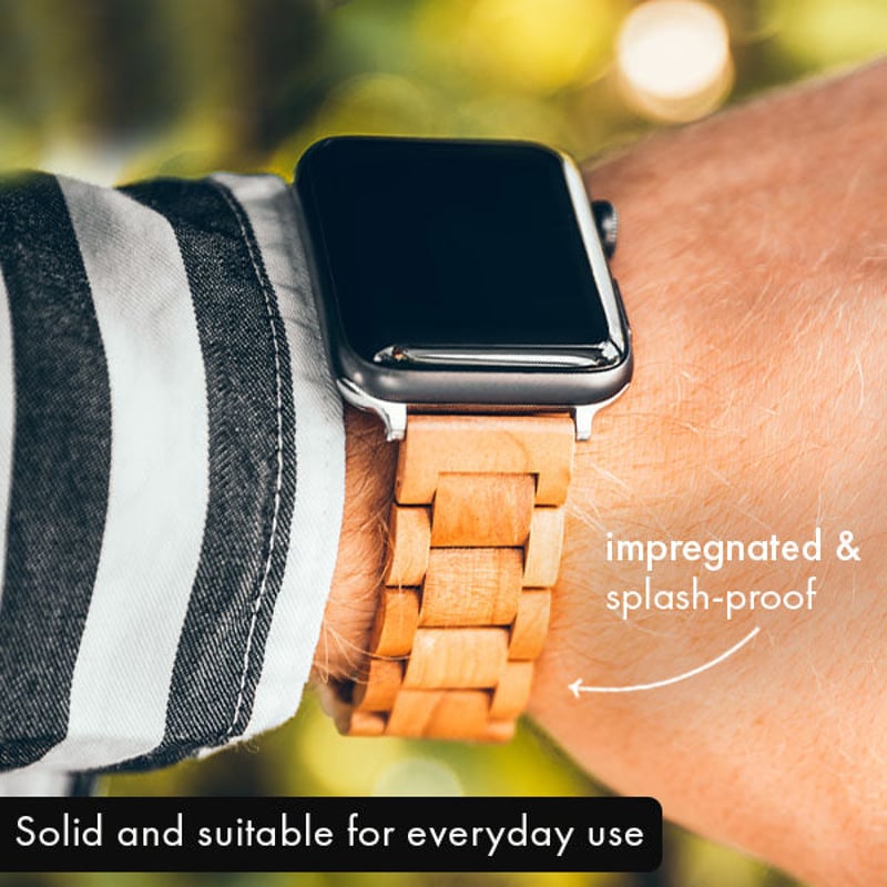 Apple Watch ストラップ マドリード 42/44/45/46ミリ | 木製腕時計ブラ