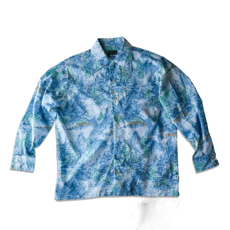 70's poly total pattern shirt