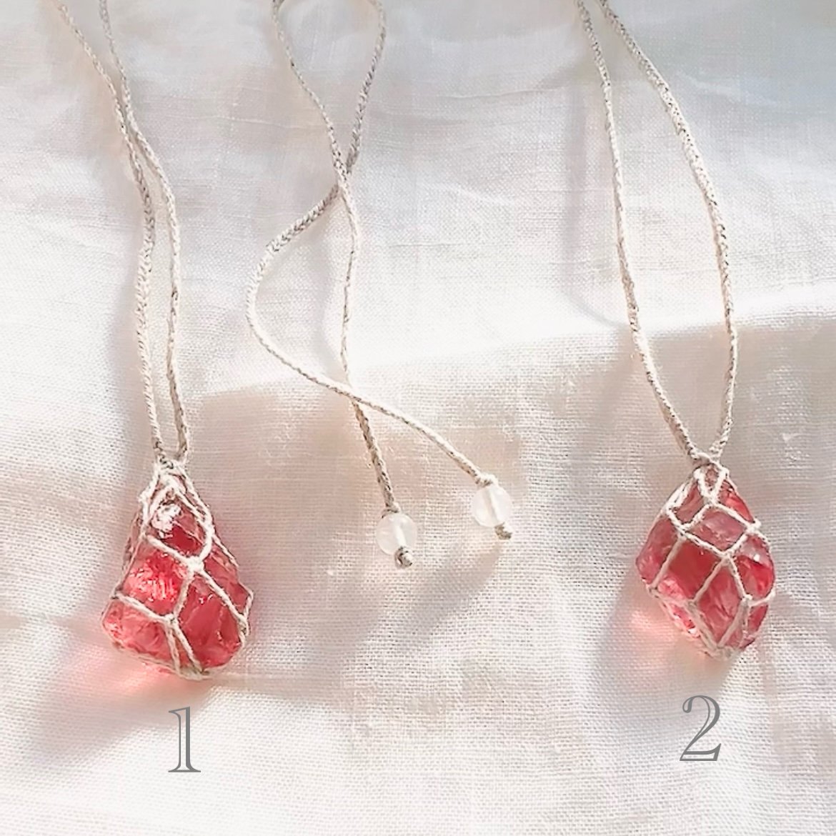 アンダラクリスタル⚪︎石包ペンダント ⑵ マゼンダ/アフロディーテ