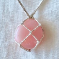ピンクオパール⚪︎石包ペンダント ⑵
