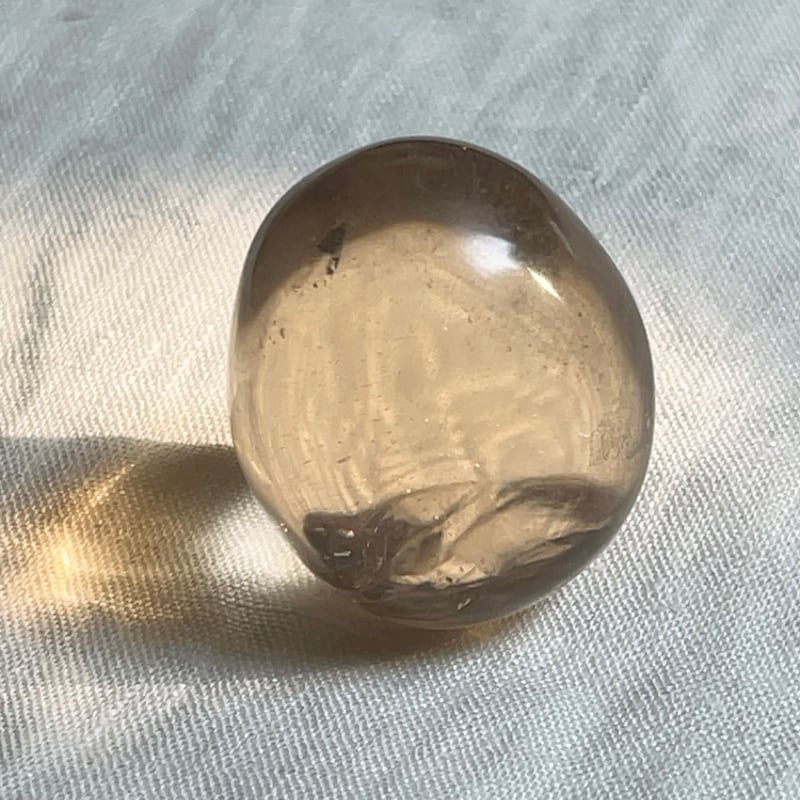 透明感 影山入り スモーキークォーツ ダブルポイント スモーキークォーツ・エッグ 2 | LAMYURIA