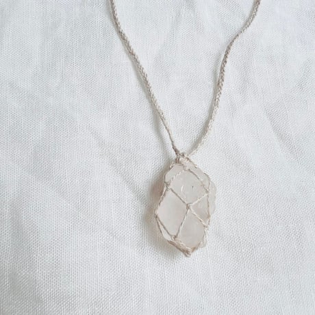インカクリスタル⚪︎石包ペンダント⑤