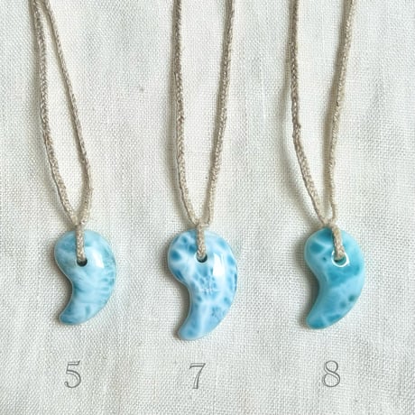 【プレミアム】ラリマー ◎神結勾玉ペンダント(8)