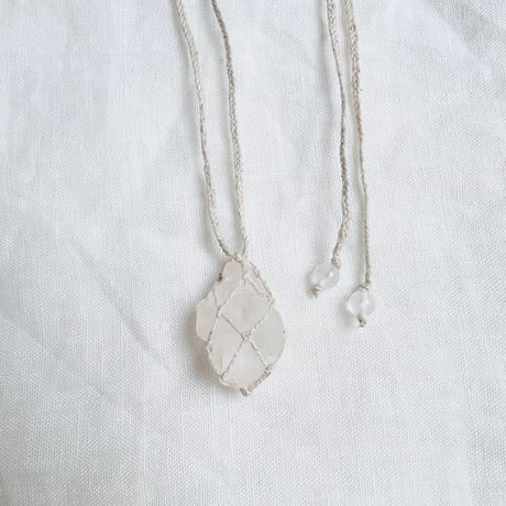 インカクリスタル⚪︎石包ペンダント⑤