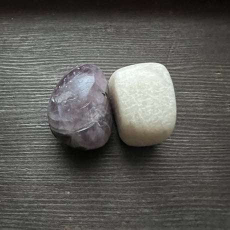 パープルエンジェライト & ピーチムーンストーン (1)