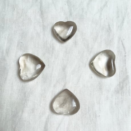 スモーキークォーツ・ハートset (2) 薄め色