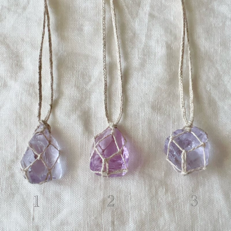 ★アンダラクリスタルペンダント★ パープルカラー アンダラクリスタル⚪︎石包ペンダント (16) パープル | LAMYURIA