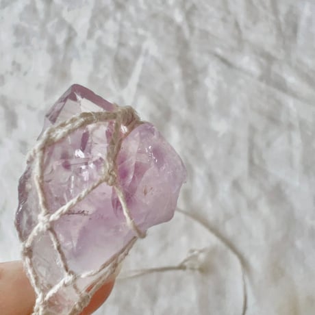 アメジスト⚪︎石包ペンダント ⑵ ツイン