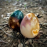 【音奉納ポリクロームジャスパーEggツイン   】