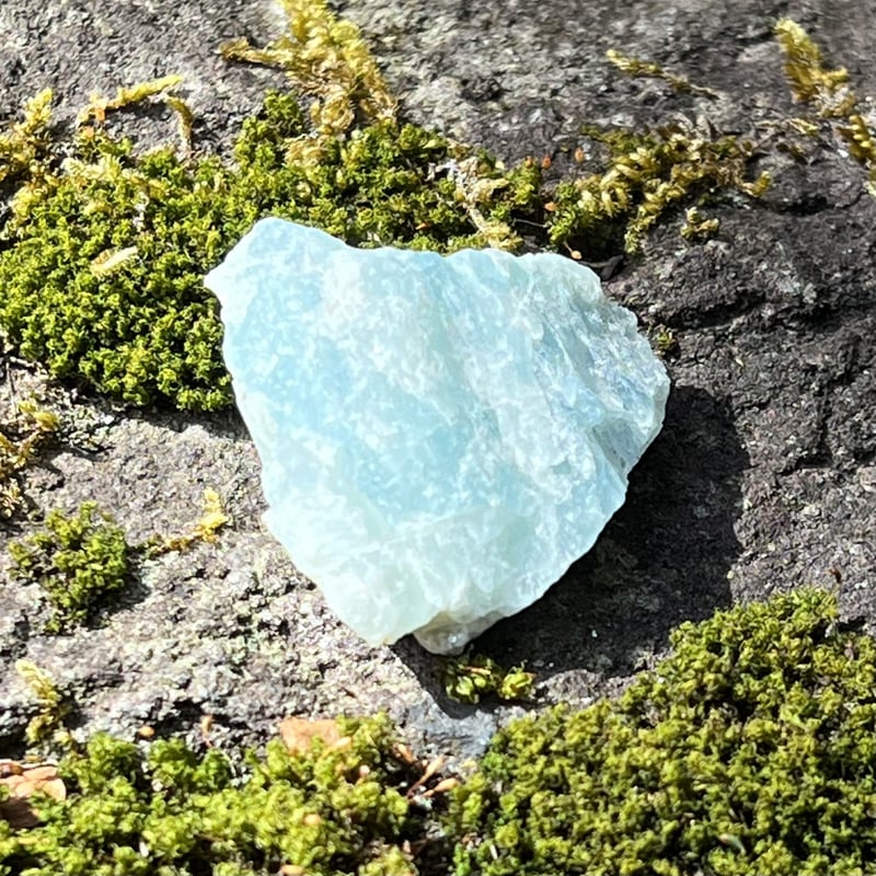 アクアマリン x 長石 原石 genseki108 アクアマリン原石8