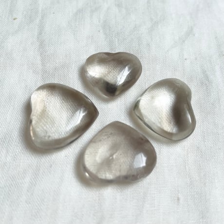 スモーキークォーツ・ハートset (2) 薄め色